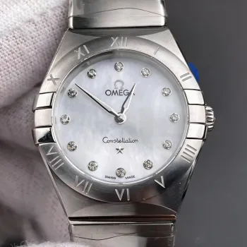 Omega Constellation Unisex 131.10.28.60.55.001 Replica - Quadrante Madreperla Lunetta Scanalata