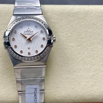 Omega Constellation Unisex 123.10.27.60.52.001 Replica - Quadrante Argento Acciaio Inossidabile