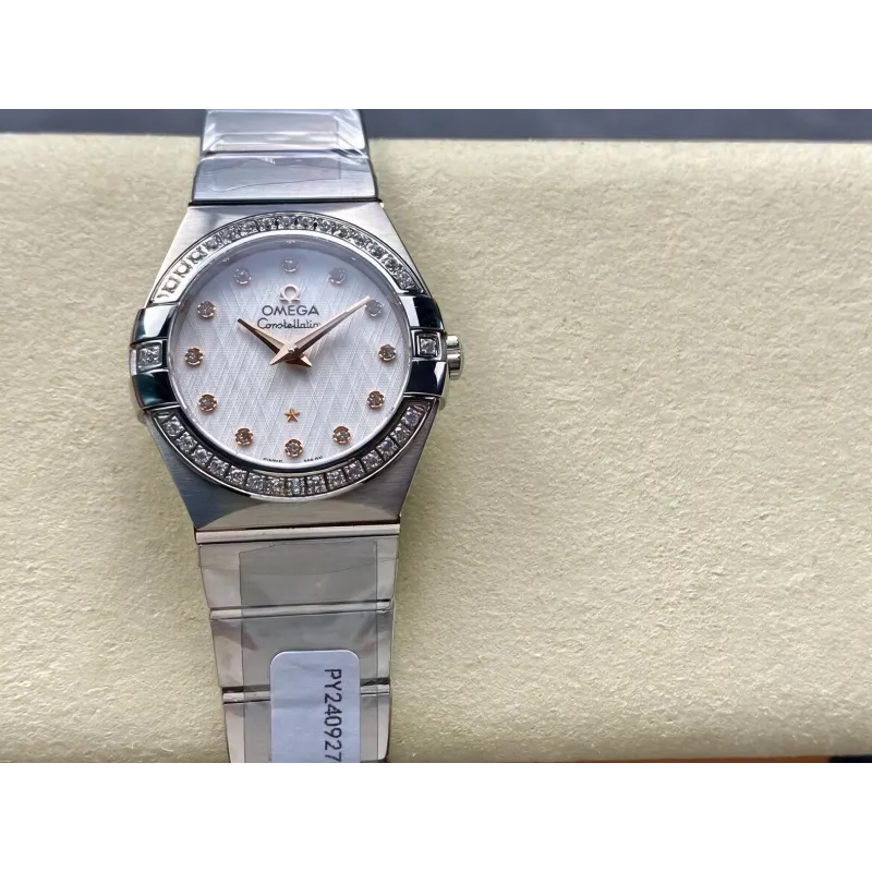 Omega Constellation Unisex 123.10.27.60.52.001 Replica - Quadrante Argento Acciaio Inossidabile