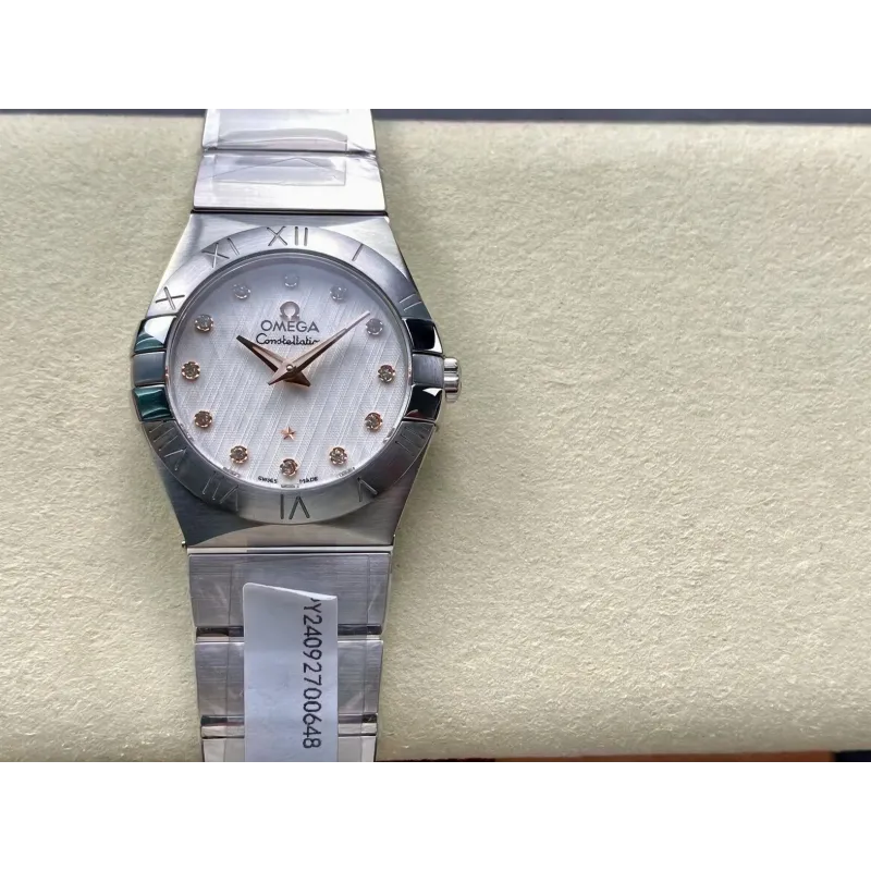 Omega Constellation Unisex 123.10.27.60.52.001 Replica - Quadrante Argento Acciaio Inossidabile