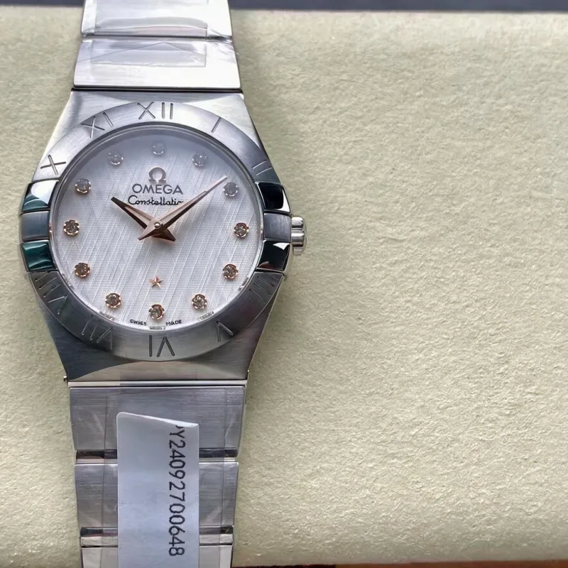 Omega Constellation Unisex 123.10.27.60.52.001 Replica - Quadrante Argento Acciaio Inossidabile