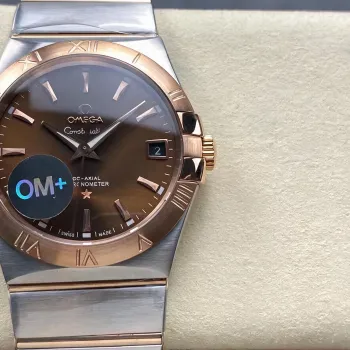 Omega Constellation 123.20.38.21.13.001 Replica - Quadrante Marrone Acciaio Inossidabile