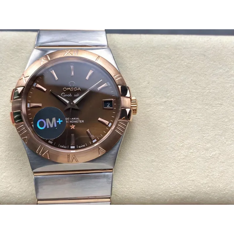Omega Constellation 123.20.38.21.13.001 Replica - Quadrante Marrone Acciaio Inossidabile