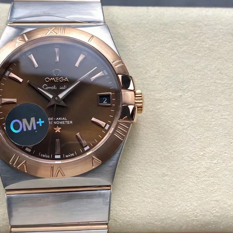 Omega Constellation 123.20.38.21.13.001 Replica - Quadrante Marrone Acciaio Inossidabile