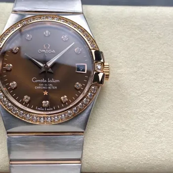 Omega Constellation 123.25.38.21.63.001 Replica - Quadrante Marrone Acciaio Inossidabile