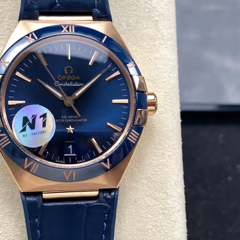 Omega Constellation 131.63.41.21.03.001 Replica - Quadrante Blu Oro Rosa