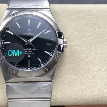 Omega Constellation 123.10.38.21.01.001 Replica - Quadrante Nero Acciaio Inossidabile