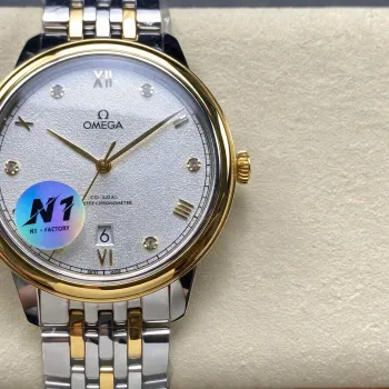 Omega De Ville 434.20.40.20.52.001 Replica - Quadrante Argento Acciaio Inossidabile