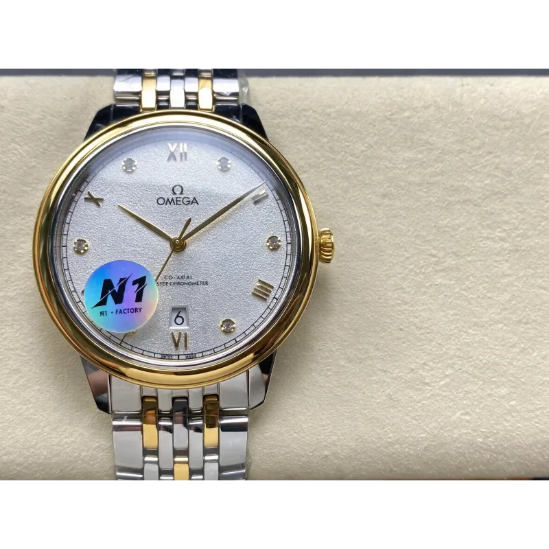 Omega De Ville 434.20.40.20.52.001 Replica - Quadrante Argento Acciaio Inossidabile