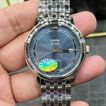Omega De Ville 424.10.40.20.03.002 Replica - Quadrante Blu Acciaio Inossidabile