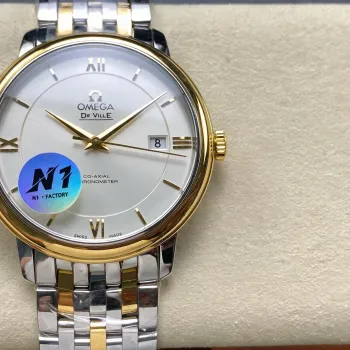 Omega De Ville 424.20.37.20.02.001 Replica - Quadrante Argento Acciaio Inossidabile