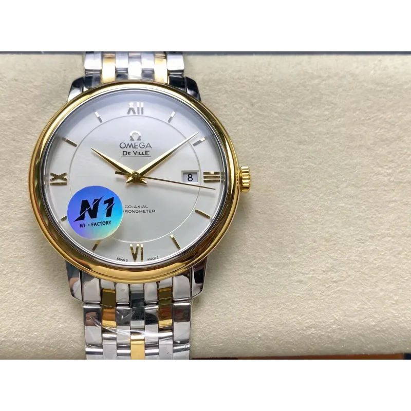 Omega De Ville 424.20.37.20.02.001 Replica - Quadrante Argento Acciaio Inossidabile