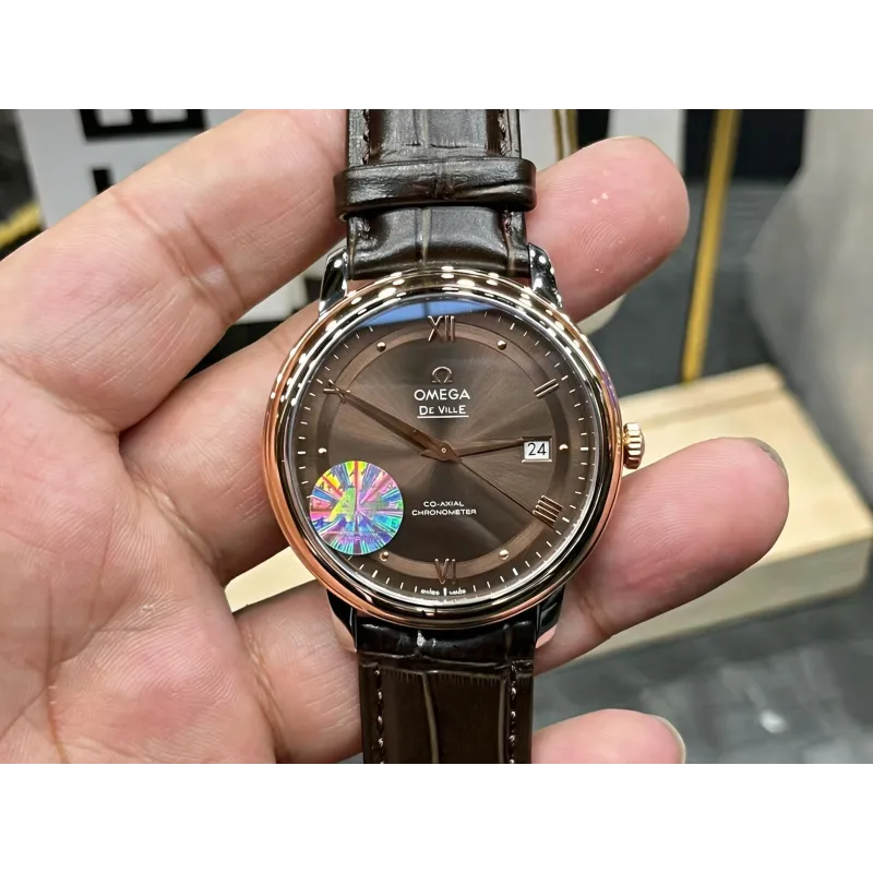 Omega De Ville 424.23.40.20.13.001 Replica - Quadrante Marrone Acciaio Inossidabile