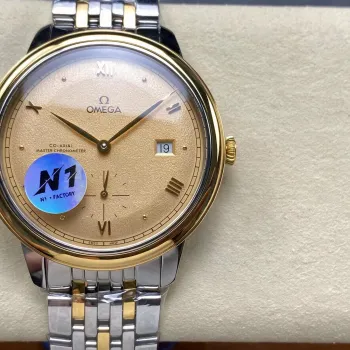 Omega De Ville 434.20.41.20.08.001 Replica - Quadrante Champagne Acciaio Inossidabile