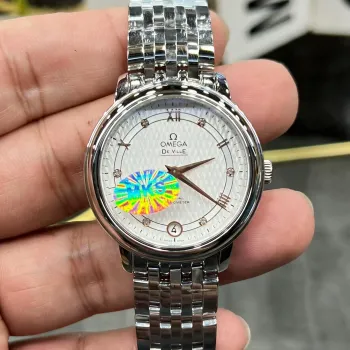 Omega De Ville Donna 424.10.33.20.52.001 Replica - Quadrante Argento Acciaio Inossidabile