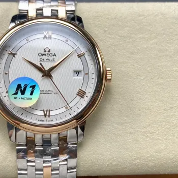 Omega De Ville 424.20.40.20.02.001 Replica - Quadrante Argento Acciaio Inossidabile