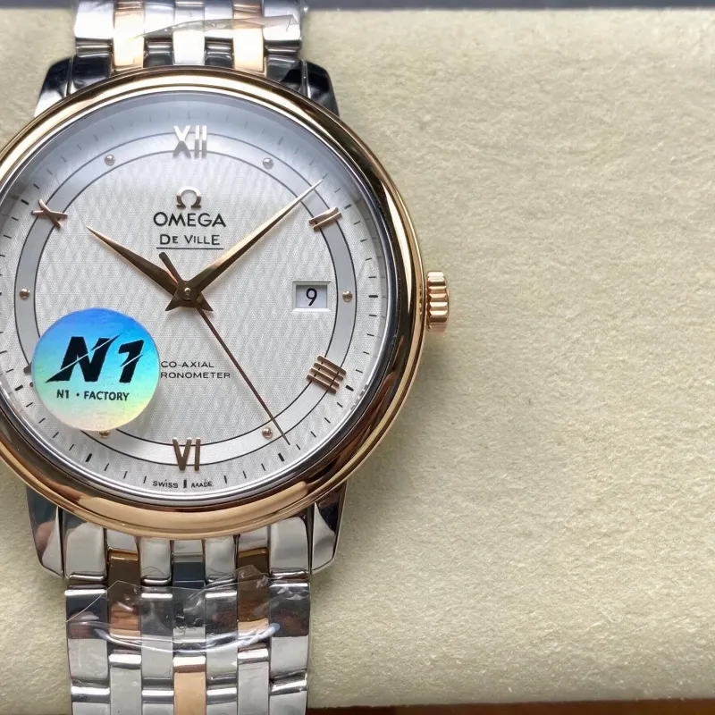 Omega De Ville 424.20.40.20.02.001 Replica - Quadrante Argento Acciaio Inossidabile