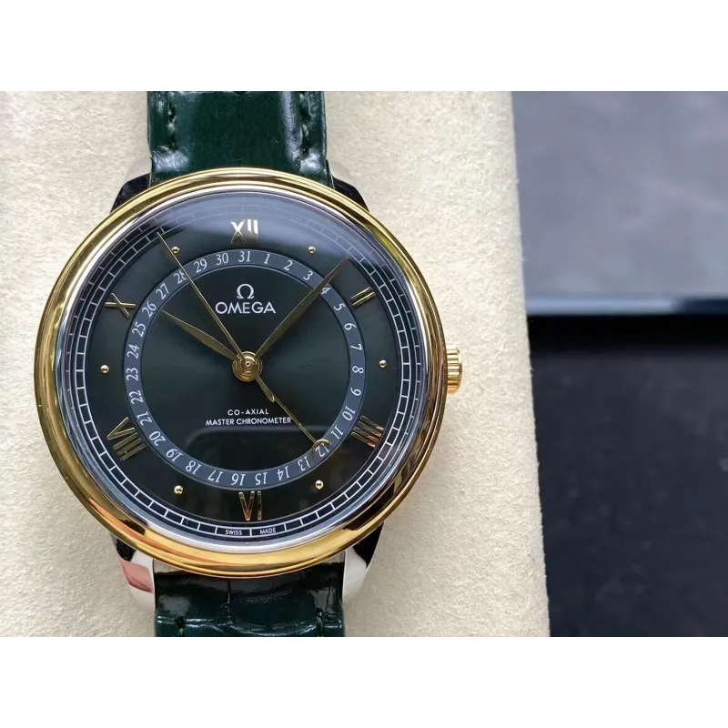 Omega De Ville 434.23.42.22.10.001 Replica - Quadrante Verde Acciaio Inossidabile
