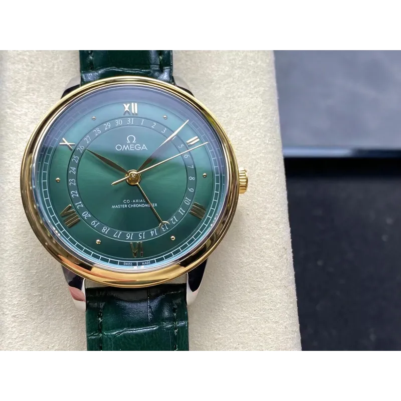 Omega De Ville 434.23.42.22.10.001 Replica - Quadrante Verde Acciaio Inossidabile