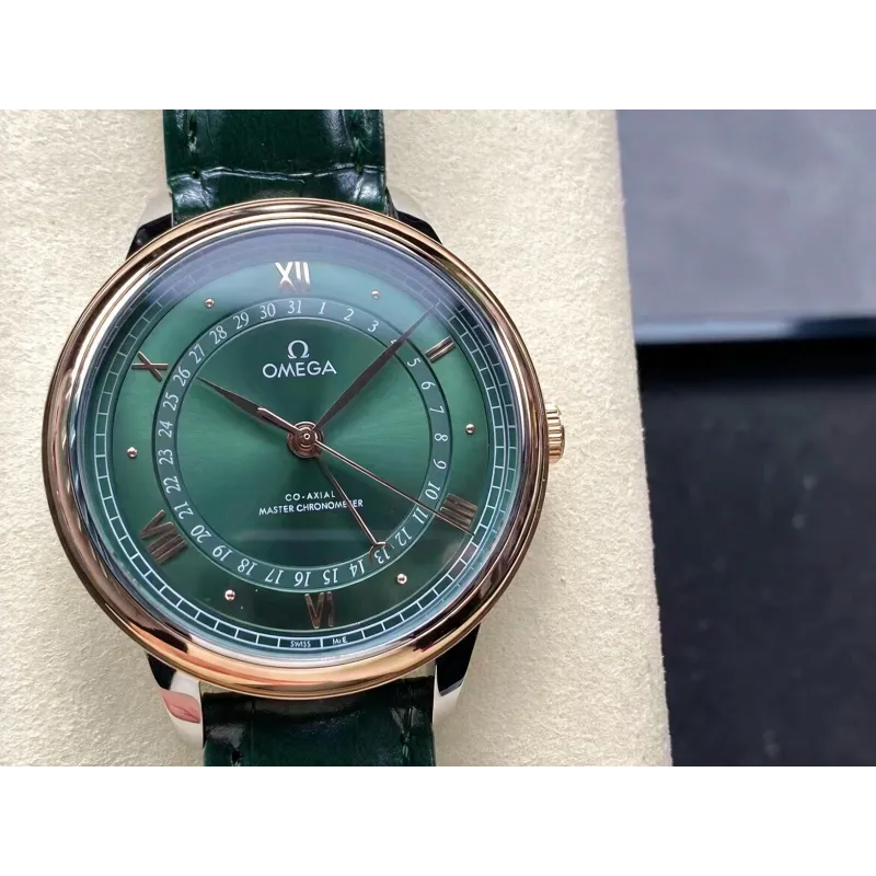 Omega De Ville 434.23.42.22.10.001 Replica - Quadrante Verde Acciaio Inossidabile
