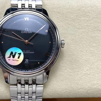 Omega De Ville 434.10.40.20.01.001 Replica - Quadrante Nero Acciaio Inossidabile