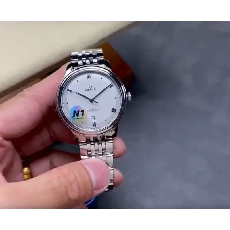 Omega De Ville 434.10.40.20.02.001 Replica - Quadrante Argento Acciaio Inossidabile