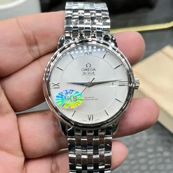 Omega De Ville 424.10.40.20.02.003 Replica - Quadrante Argento Acciaio Inossidabile