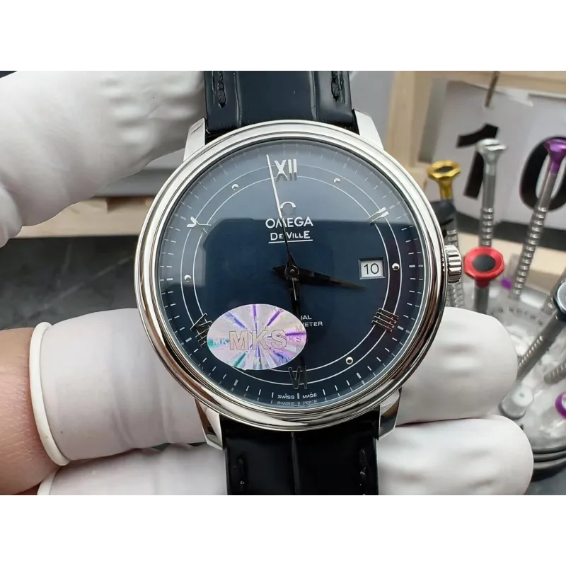 Omega De Ville 424.13.40.20.03.002 Replica - Quadrante Blu Acciaio Inossidabile