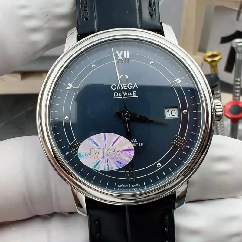 Omega De Ville 424.13.40.20.03.002 Replica - Quadrante Blu Acciaio Inossidabile