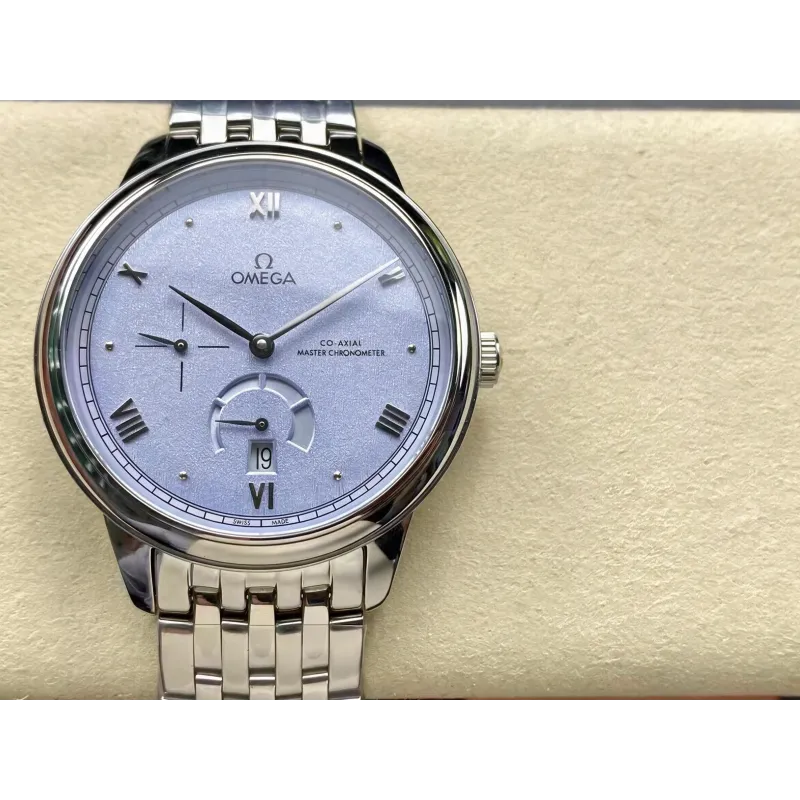 Omega De Ville 434.10.41.21.03.001 Replica - Quadrante Blu Acciaio Inossidabile