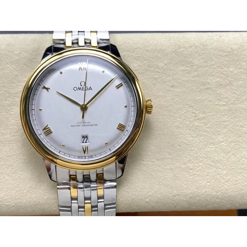 Omega De Ville 434.20.40.20.02.002 Replica - Quadrante Argento Acciaio Inossidabile