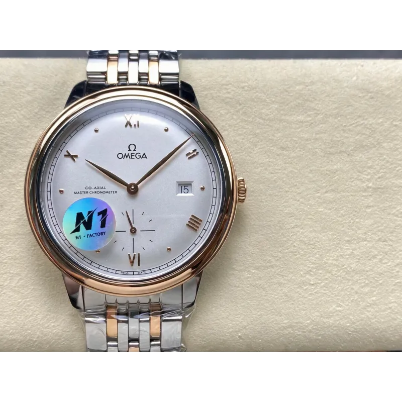 Omega De Ville 434.20.41.20.02.001 Replica - Quadrante Argento Acciaio Inossidabile