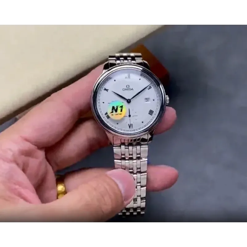 Omega De Ville 434.10.41.20.02.001 Replica - Quadrante Argento Acciaio Inossidabile