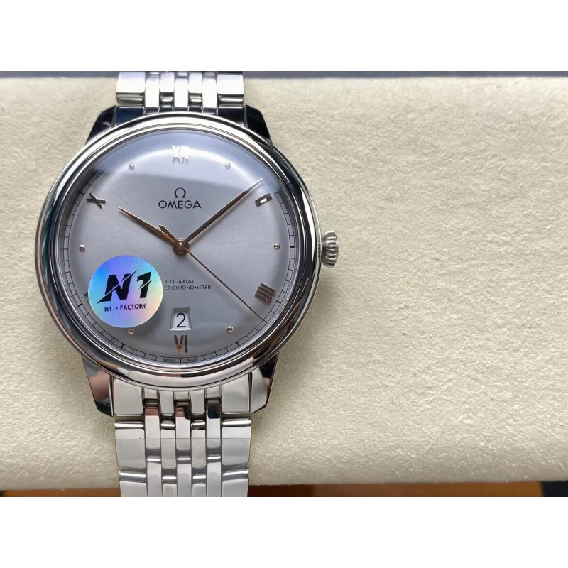 Omega De Ville 434.10.40.20.06.001 Replica - Quadrante Grigio Acciaio Inossidabile