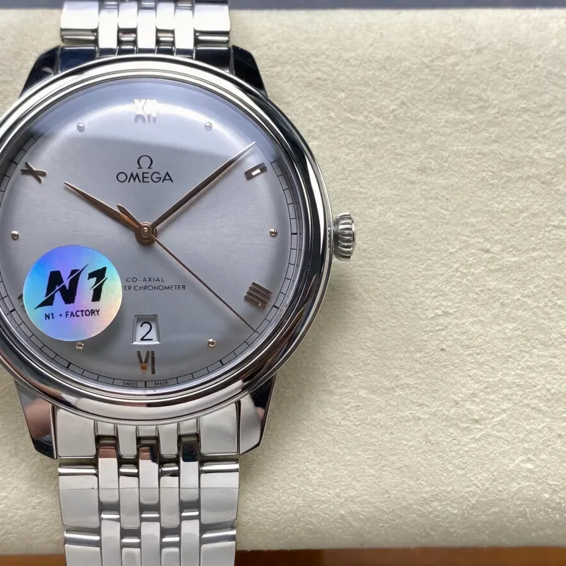 Omega De Ville 434.10.40.20.06.001 Replica - Quadrante Grigio Acciaio Inossidabile
