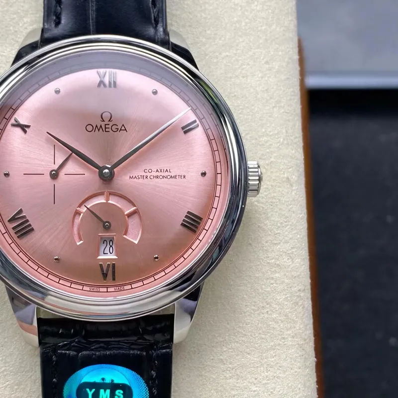 Omega De Ville 434.13.41.21.10.001 Replica - Quadrante Rosa Acciaio Inossidabile