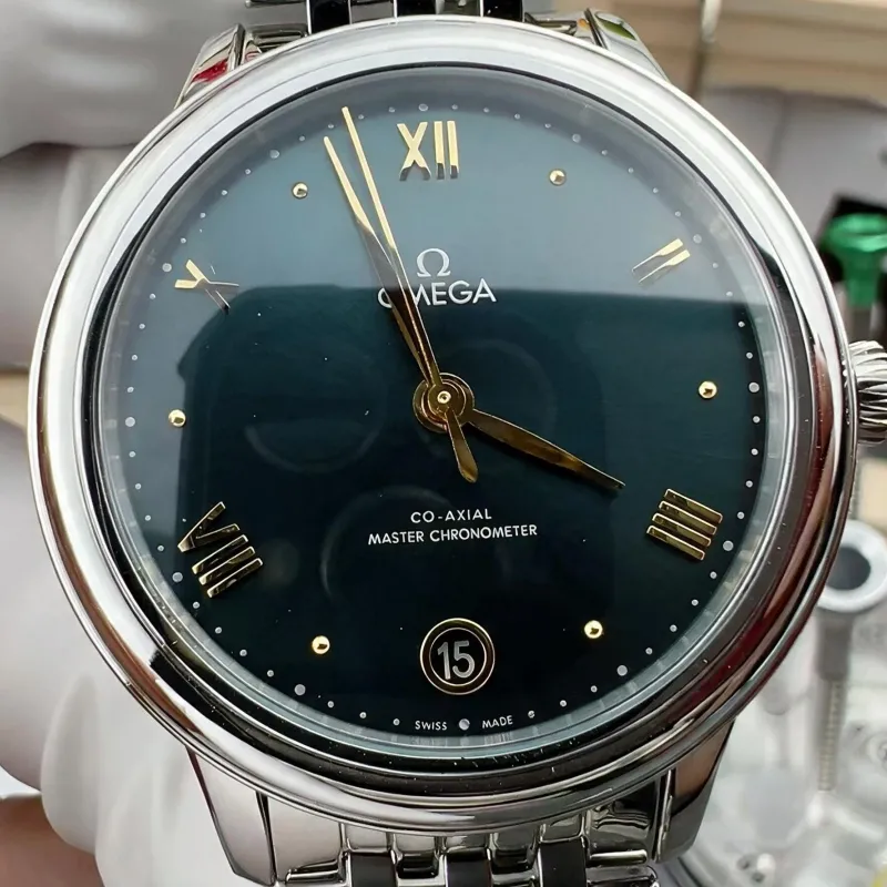 Omega De Ville Donna 434.10.34.20.10.001 Replica - Quadrante Verde Acciaio Inossidabile