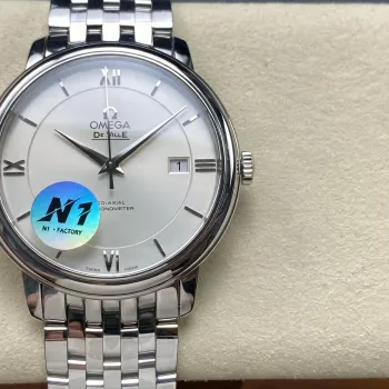 Omega De Ville 424.10.40.20.02.003 Replica - Quadrante Argento Acciaio Inossidabile