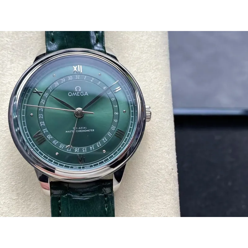 Omega De Ville 434.23.42.22.10.001 Replica - Quadrante Verde Acciaio Inossidabile
