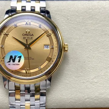 Omega De Ville 424.20.40.20.58.001 Replica - Quadrante Champagne Acciaio Inossidabile