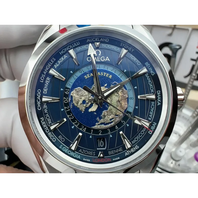 Omega Seamaster 220.10.43.22.03.001 Replica - Quadrante Blu Acciaio Inossidabile