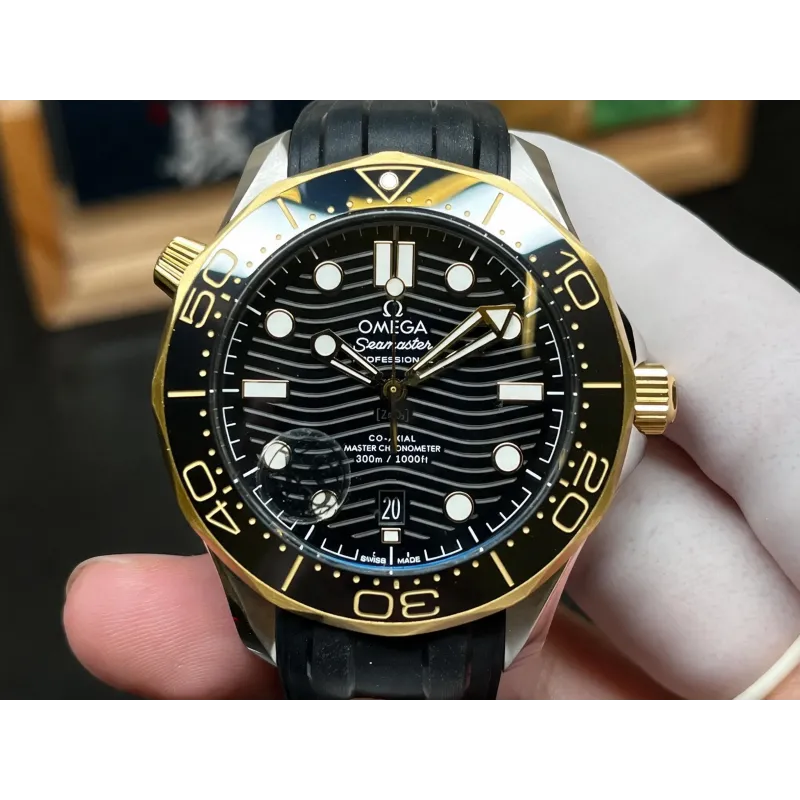 Omega Seamaster 210.22.42.20.01.001 Replica - Quadrante Nero Cinturino Caucciu