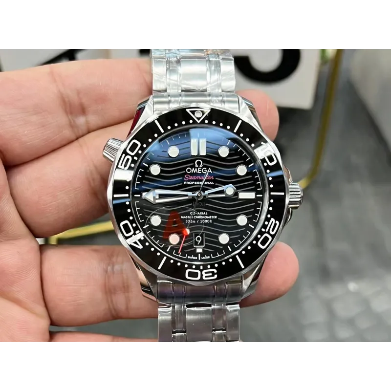 Omega Seamaster 210.30.42.20.01.001 Replica - Quadrante Nero Acciaio Inossidabile