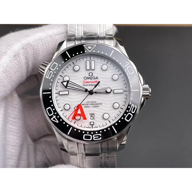 Omega Seamaster 210.30.42.20.04.001 Replica - Quadrante Bianco Lunetta Scanalata