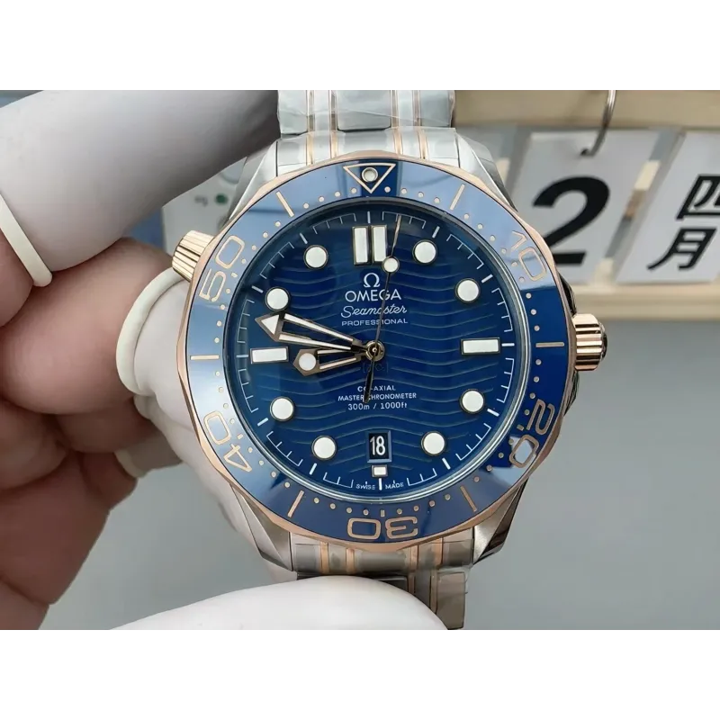 Omega Seamaster 210.20.42.20.03.002 Replica - Quadrante Blu Lunetta Scanalata