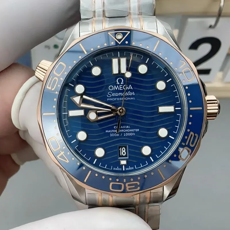 Omega Seamaster 210.20.42.20.03.002 Replica - Quadrante Blu Lunetta Scanalata