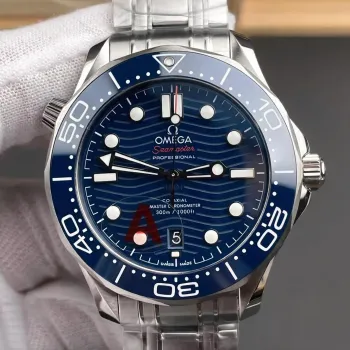 Omega Seamaster 210.30.42.20.03.001 Replica - Quadrante Blu Lunetta Scanalata