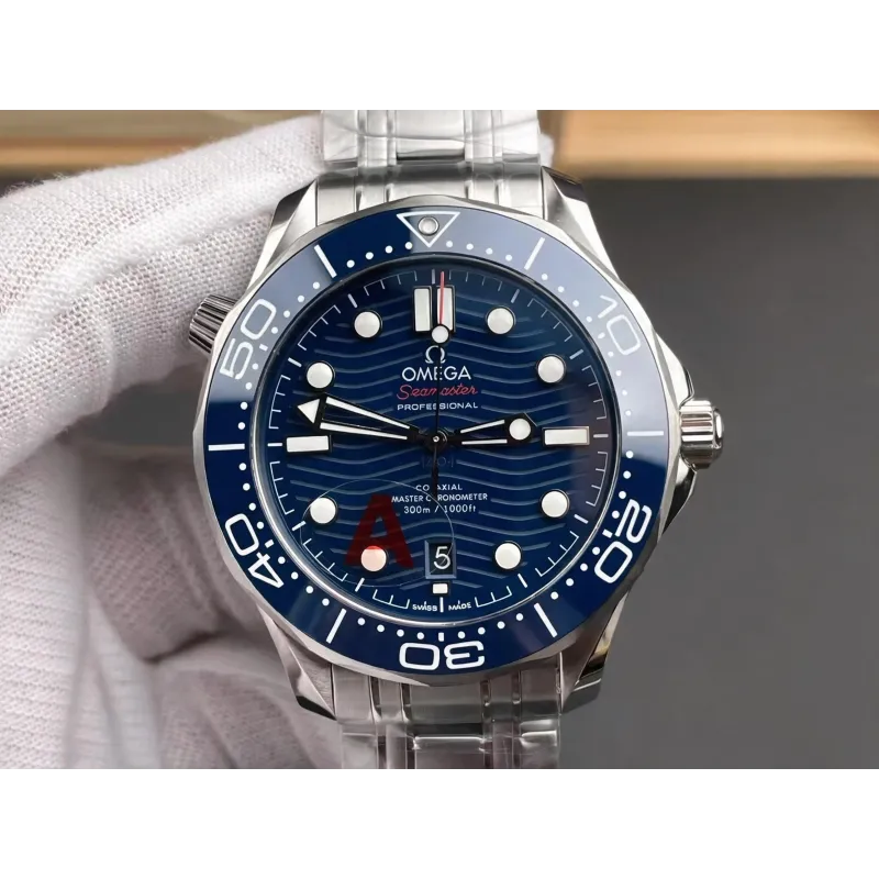 Omega Seamaster 210.30.42.20.03.001 Replica - Quadrante Blu Lunetta Scanalata