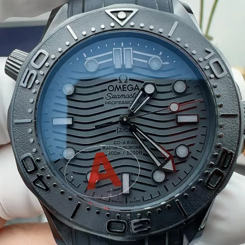 Omega Seamaster 210.92.44.20.01.003 Replica - Quadrante Nero Lunetta Scanalata