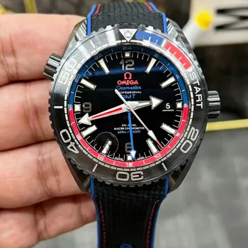 Omega Seamaster 215.92.46.22.01.004 Replica - Quadrante Nero Lunetta Scanalata